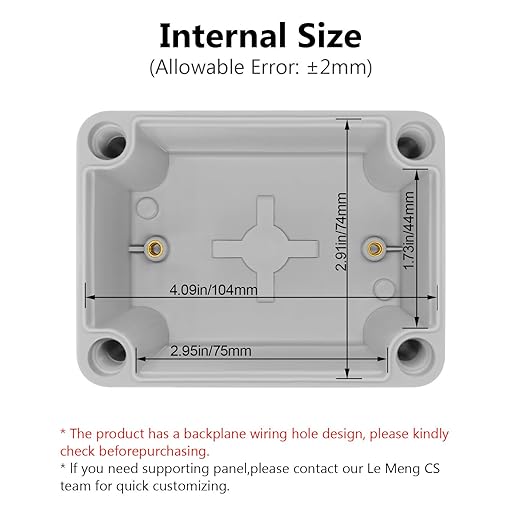 LeMotech Junction Box IP67 Waterproof Dustproof ABS Plastic Project Box - Image 3