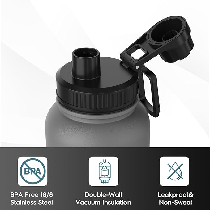 Navigate 40 oz Insulated Stainless Steel Sports Water Bottle - Image 5