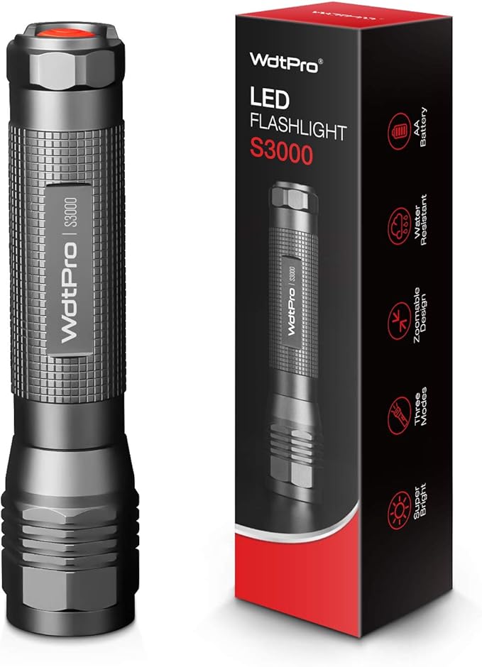 WdtPro High-Powered LED Flashlight S3000, Super Bright Flashlights by WdtPro