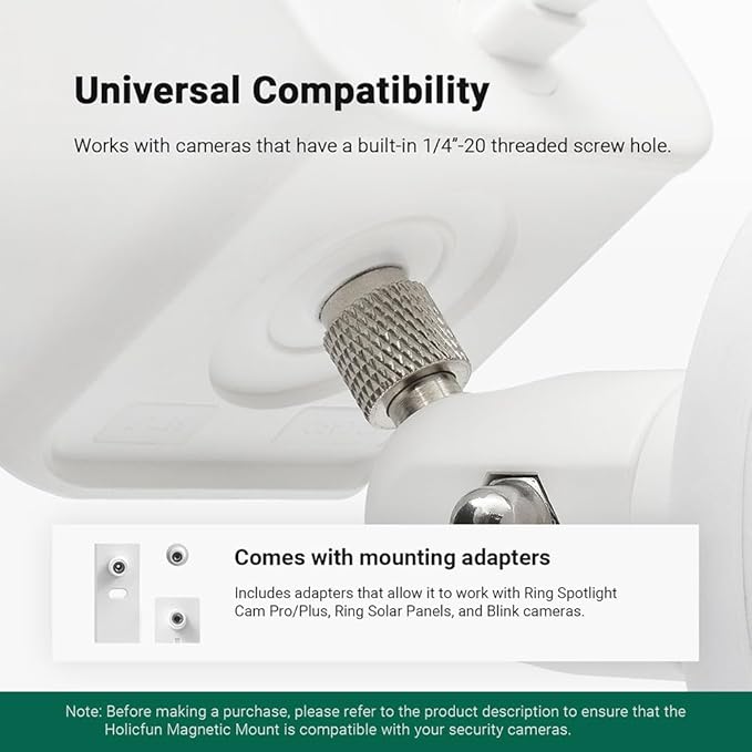 Holicfun Indoor Outdoor Camera Magnetic Mount, Compatible - Image 5