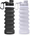 Nefeeko Collapsible Water Bottle, 26oz Silicone Foldable Water Bottles by Nefeeko