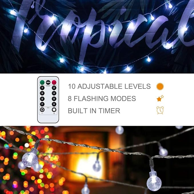 Metaku Outdoor String Lights Battery Operated 26ft 60LED Fairy Lights - Image 3