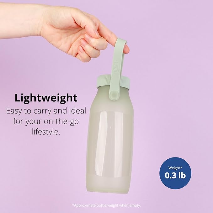 BLUE GINKGO Collapsible Water Bottle – Lightweight, Foldable Silicone Bottle - Image 4