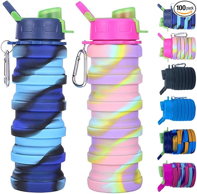 Collapsible Silicone Bottles 2 Pack by konlongzan