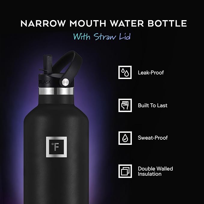 IRON °FLASK Camping & Hiking Hydration Flask - 24 oz Cobalt - Image 2