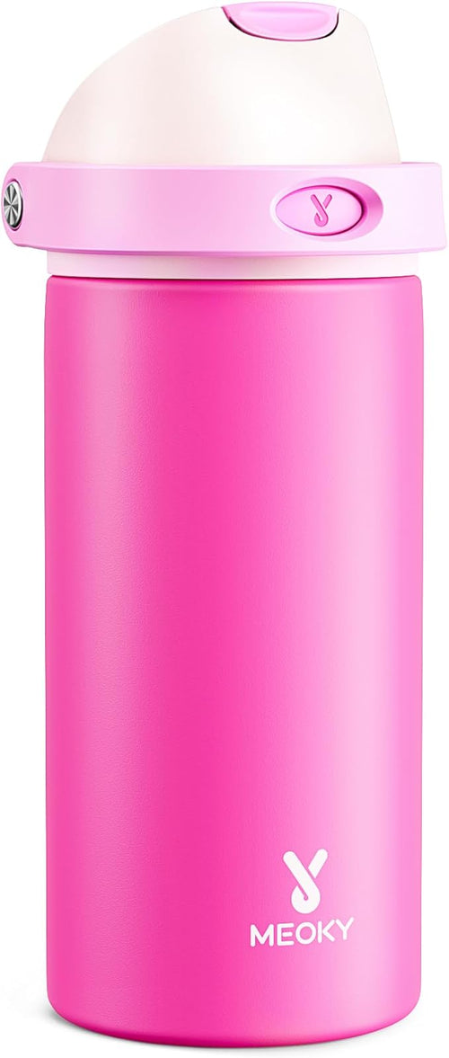 18 oz Kids Water Bottle for School: Meoky 18 oz Stainless Steel Insulated Water by MEOKY