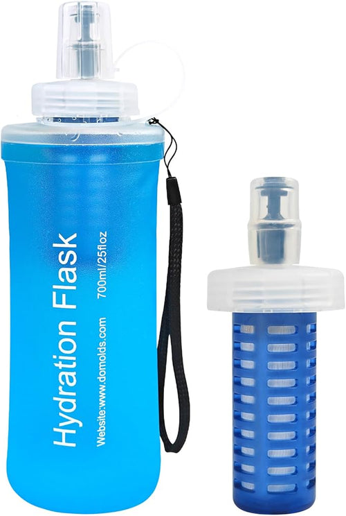 700ml Soft Flask Water Bottle, Collapsible Water Bottle by CXWLJL