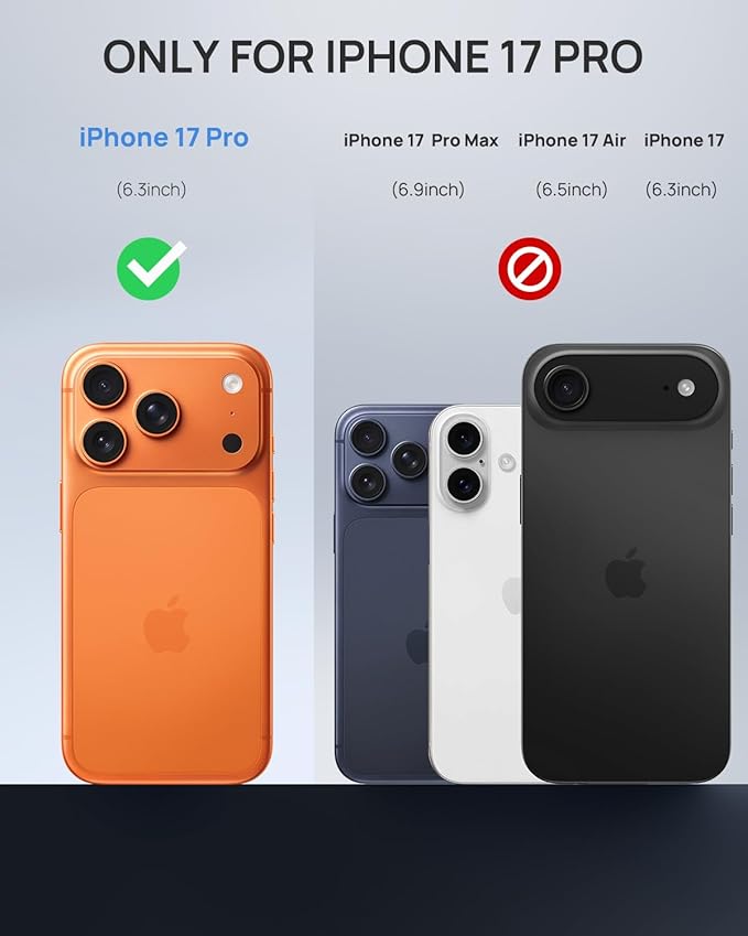 Lanhiem Magnetic for iPhone 17 Pro Case, Built-in Privacy Screen Protector - Image 6