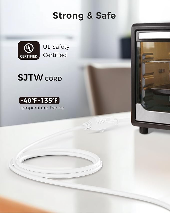 Cable Matters 2-Pack 16 AWG Heavy Duty 13A Short Power Extension Cord - 1ft - Image 3