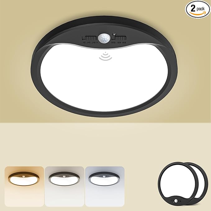 zemty 2Pack 9inch Motion Sensor Ceiling Lights Wired, 18W 1800lm 3CCT/3 by ZemtyCeilinglight
