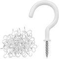 Cup Screw Hooks, 1 inch Vinyl Coated Ceiling100 Pack Screw in Hooks Plant by DRTDERUITAI