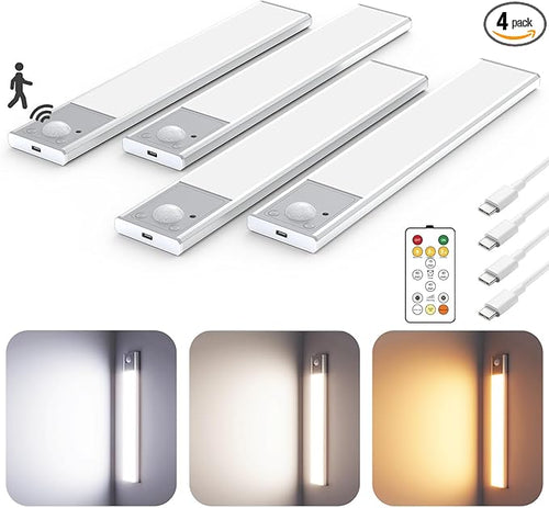 8" Ultra-Thin Under Cabinet Lighting Wireless, Aluminum Alloy Under Counter by Skairipa