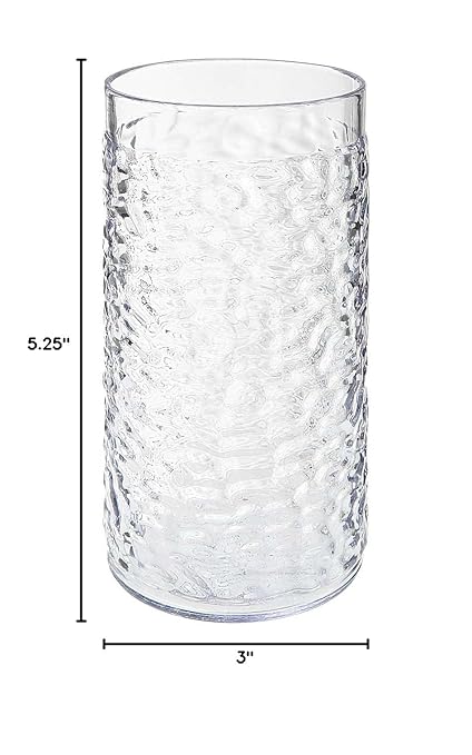 G.E.T. 3316-CL-EC Heavy-Duty Shatterproof Plastic Pebbled Tumbler, 16 Ounce - Image 6