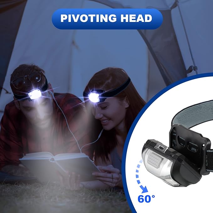 Macarrie 30 Pack LED Headlamps IPX4 Waterproof 3 Modes Headlamp Flashlight - Image 5