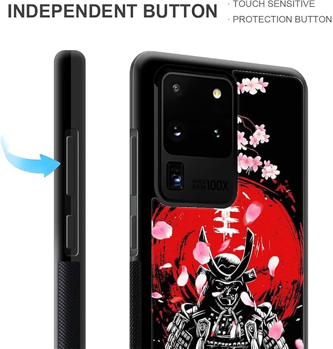for Samsung Galaxy S20 Ultra Case, Sakura Japanese Samurai Pattern Graphic - Image 4