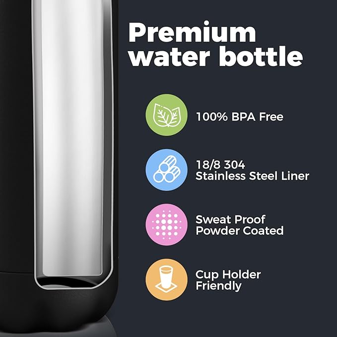 Volhoply 17oz Stainless Steel Water Bottles Bulk, Leakproof Insulated Metal - Image 4