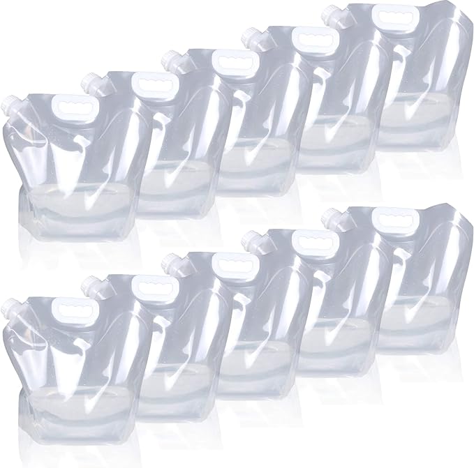 Soddeph Collapsible Water Container Bag, BPA Free Food Grade Clear Plastic by Soddeph