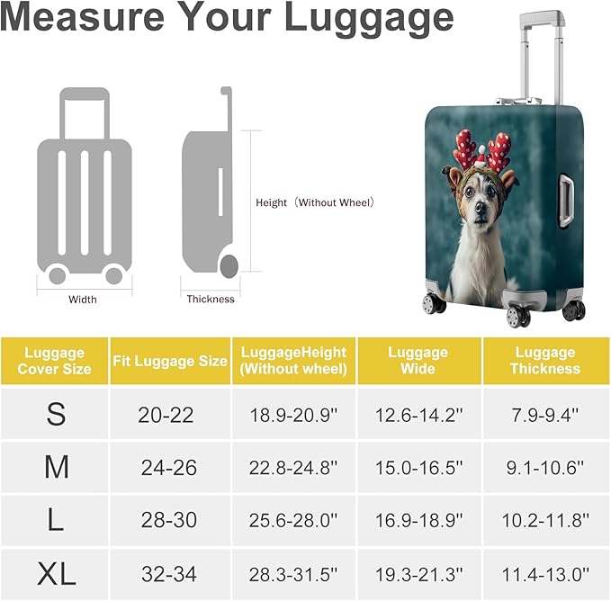 ANNA QUEEN Christmas Dog Luggage Cover, Cute Puppy - Image 5