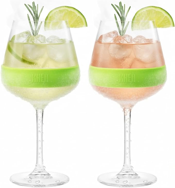 14oz Frozen Cooling Wine Glasses, 2 Set – Keep Drinks Cold Longer, Stemmed - Image 8