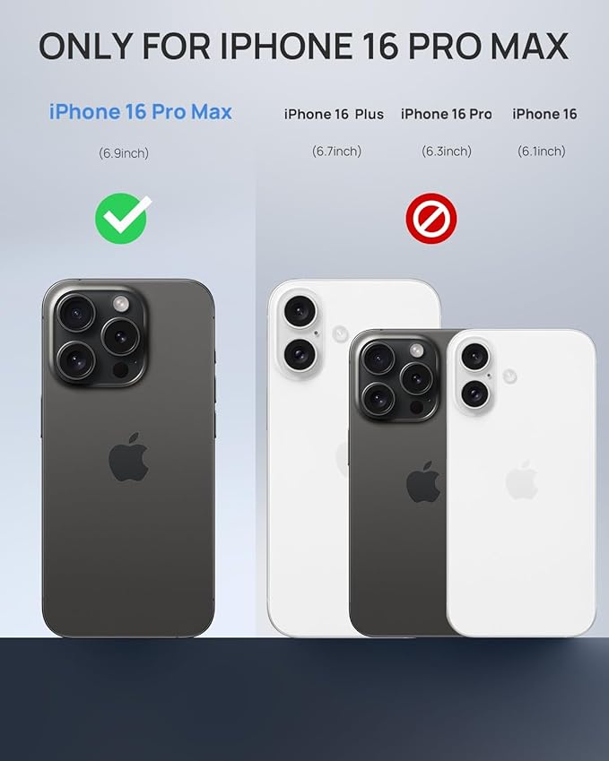 Lanhiem Magnetic for iPhone 16 Pro Max Case, Built-in Privacy Screen Protector - Image 9