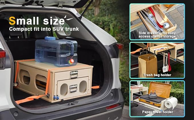 Wooden Overland Camping Slide-Out Kitchen - Image 3