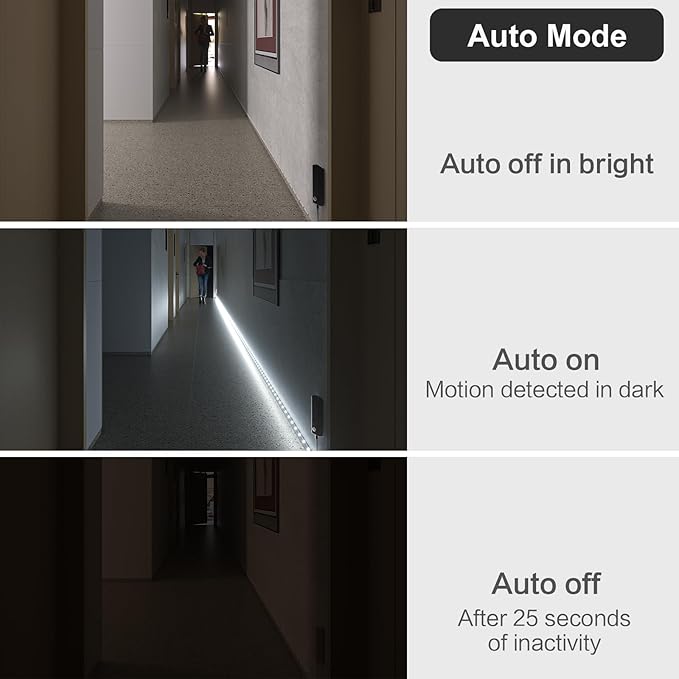 WOBANE Motion Sensor Closet Strip Lights, Rechargeable Motion Activated Light - Image 2