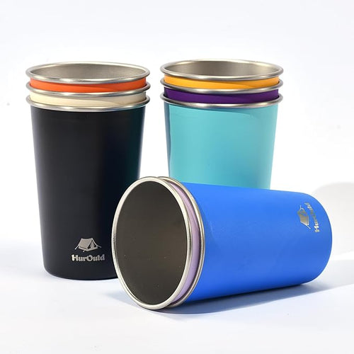 8 Pack Stainless Steel Cups 16oz by HurOutd