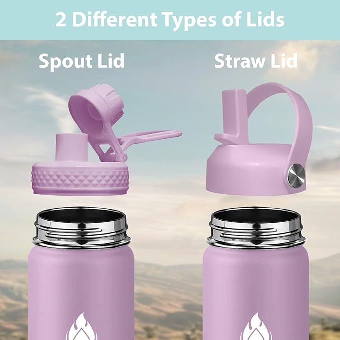 SENDESTAR Water Bottle 40oz Double Wall Vacuum Insulated Leak Proof Stainless - Image 2