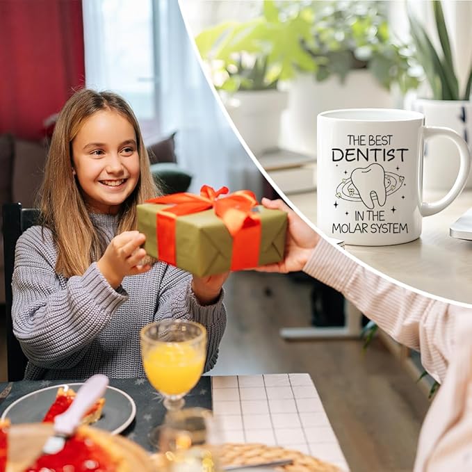 RZHV The Best Dentist, In The Molar System Funny Coffee Mug, Thank You Present - Image 6