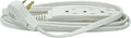 Woods Slimline Indoor Flat Extension Cord, 8 Ft, 16 Gauge Right Angle Plug by Woods