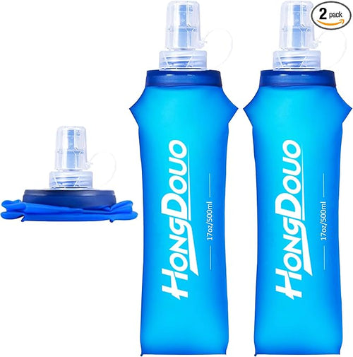 2 Packs Soft Flask, 17oz/500ml TPU Collapsible Soft Water Bottle by Unknown