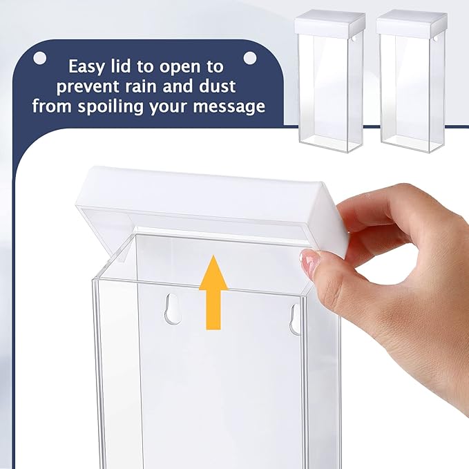 Remerry Acrylic Outdoor Brochure Holder 4 x 9 Inch Waterproof Wall Mount - Image 4