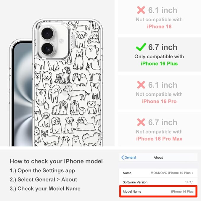 MOSNOVO Case for iPhone 16 Plus - Image 2
