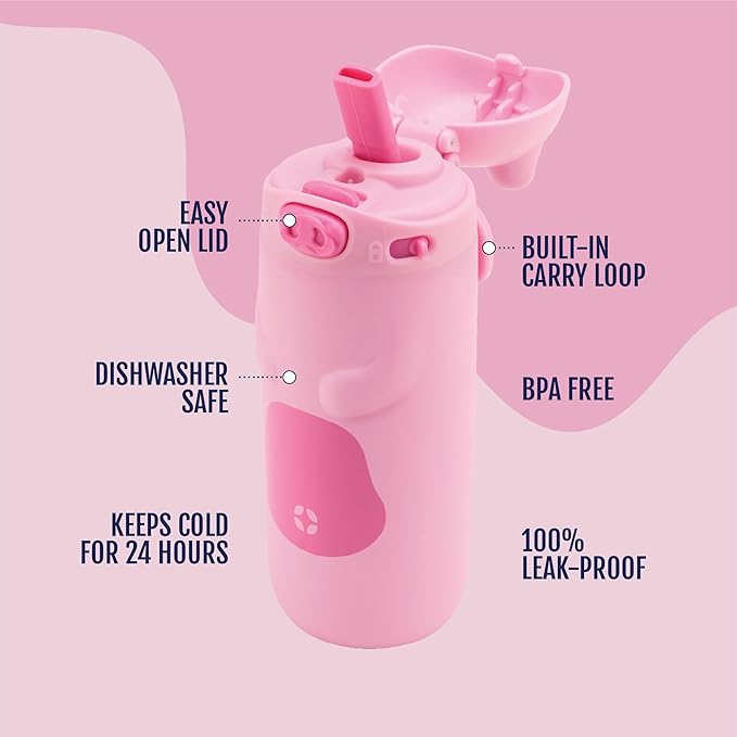 Ello Ellies 12oz Vacuum Insulated Stainless Steel Kids Water Bottle - Image 4