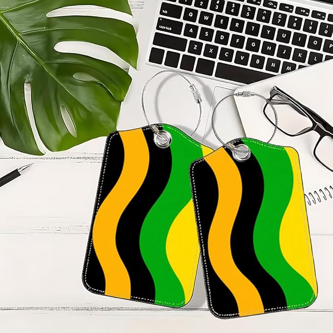 2Pcs Abstract Wave Luggage Tags - Image 5