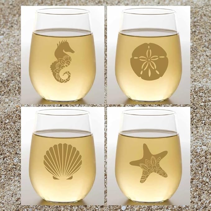 Set of 4 Shatterproof Designer 16 oz Plastic Wine Glasses MADE in the USA - Image 2