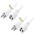 Cable Matters 2-Pack 16 AWG Heavy Duty 13A Power Extension Cord - 6ft by CableMatters