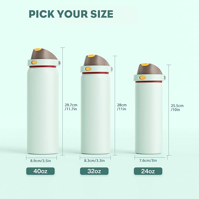 POWCAN 24 oz Travel Water Bottle: 2-in-1 Push-Button Spout & Quick-Flip Straw - Image 8