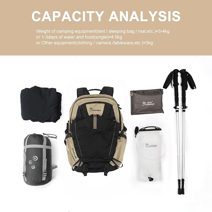 MOUNTAINTOP 30L Hiking Backpack, Men Women Camping Backpack, Lightweight - Image 5