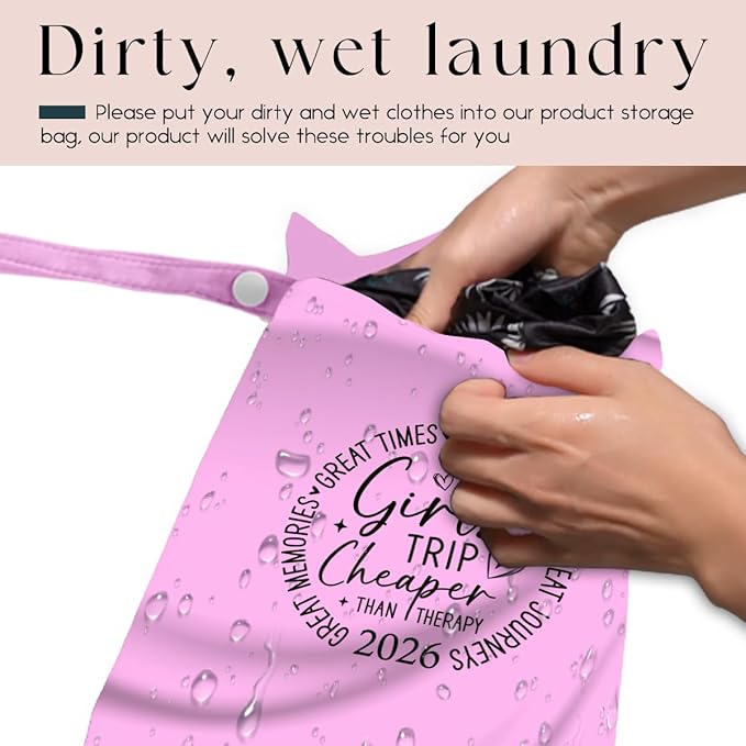 2Pcs Girls Trip Gifts Wet Dry Bag, Aloha Beach Bag Wet Bag Favors, Sunscreen - Image 3