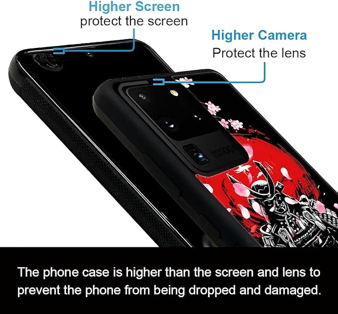 for Samsung Galaxy S20 Ultra Case, Sakura Japanese Samurai Pattern Graphic - Image 5