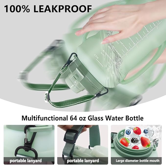 64oz Foldable Silicone Water Bottle - Image 6
