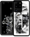 for Samsung Galaxy S20 Ultra Case, Lion Cross Jesus Christ Dove Pattern Graphic by FKBRCL4U