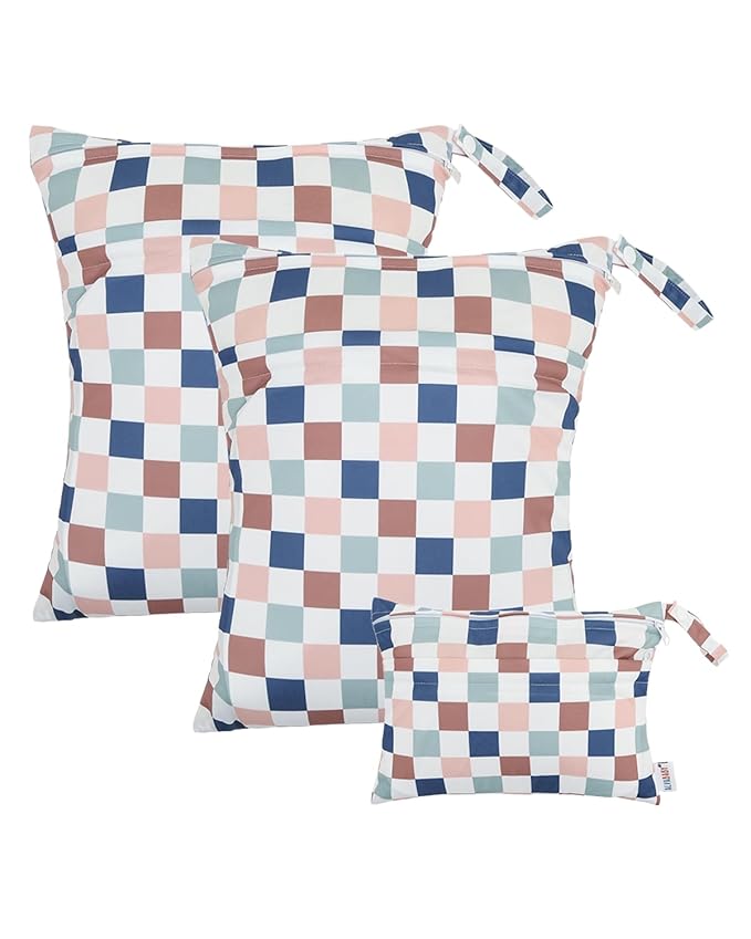 ALVABABY 3 pcs Cloth Diaper Wet Dry Bags Waterproof Reusable by ALVABABY