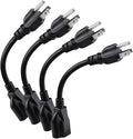 Miady Short Power Extension Cord Outlet Saver, 3 Prong by Miady