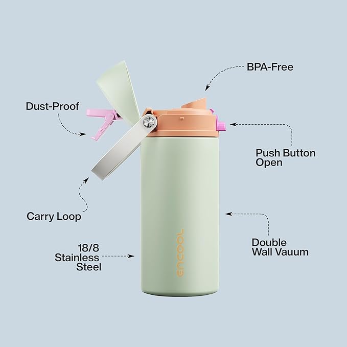 Insulated Water Bottle with Straw - Image 4