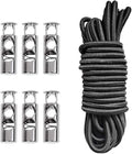 6 Pieces Heavy Duty 2 Hole Metal Cord Lock Clamp Toggle Stop Slider by Unknown