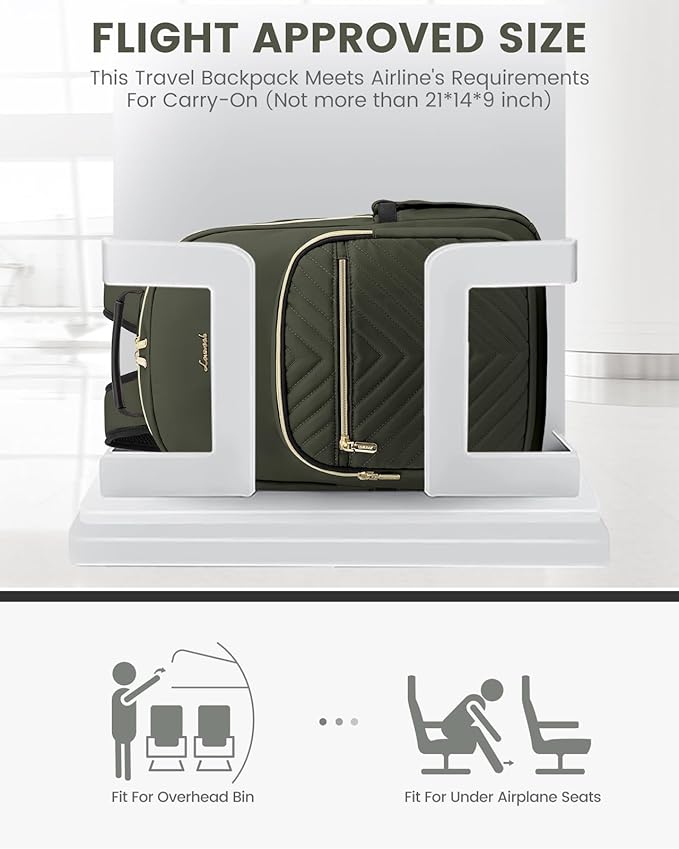 LOVEVOOK Laptop Backpack Purse for Women, Work Business Travel Computer Bags - Image 8