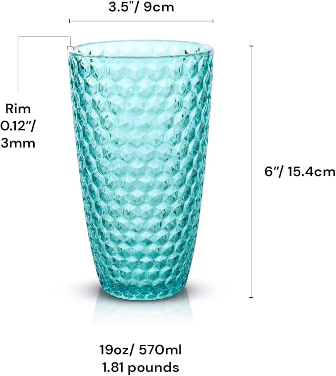 BELLAFORTE Shatterproof Tritan Plastic Tall Tumbler, 19oz - Image 7