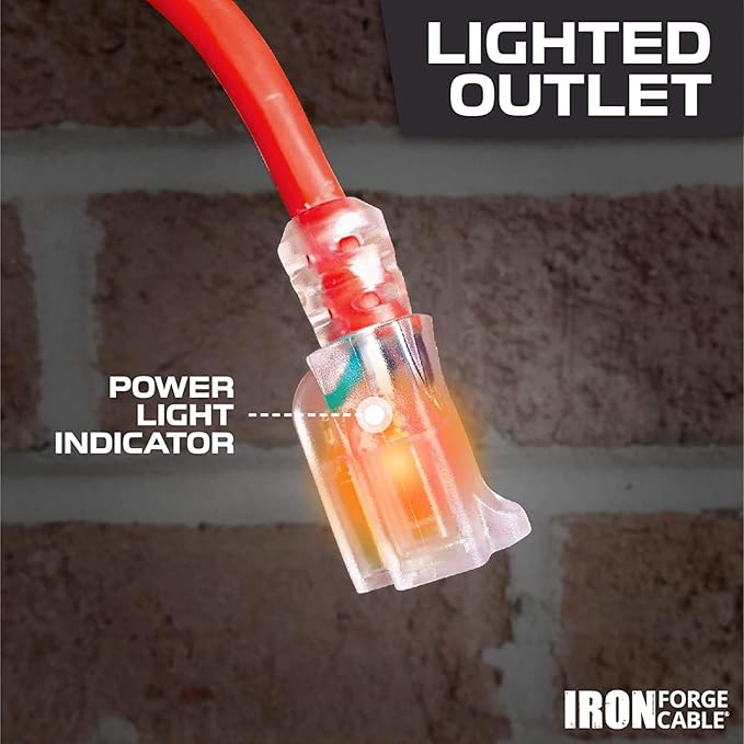 Iron Forge Cable 6 ft Lighted Outdoor Extension Cord - Image 6